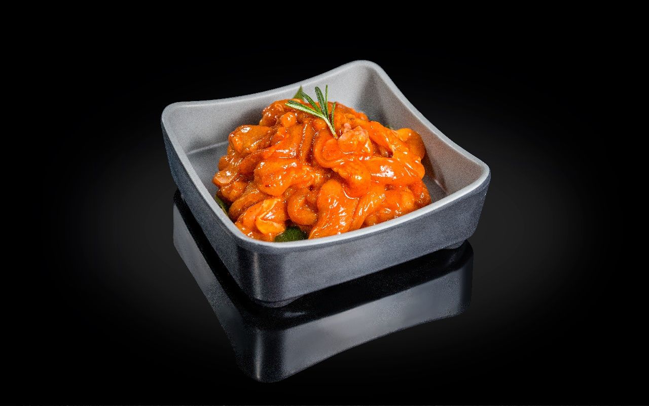 Pollo con salsa picante